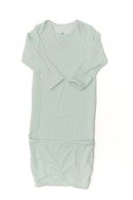 Load image into Gallery viewer, Pistachio Mini Stripe Newborn Gown