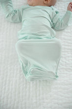 Load image into Gallery viewer, Pistachio Mini Stripe Newborn Gown
