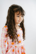 Load image into Gallery viewer, 3/4 Sleeve Twirl Dress in Pink Flower Power