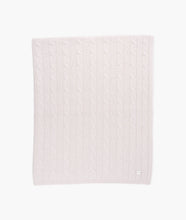 Load image into Gallery viewer, Light Mauve Cable Knit Cashmere Blanket