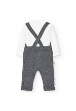Load image into Gallery viewer, Charcoal Knit Overall Set