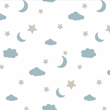 Load image into Gallery viewer, Moon and Stars Luxury Crib Sheet