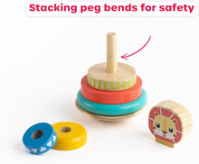 Load image into Gallery viewer, Wooden Lion Stacking Rings