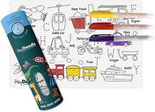 Load image into Gallery viewer, Toot Toot Honk Mini Coloring & Doodle Mat
