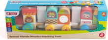 Load image into Gallery viewer, Animal Friends Wooden Stacking Train