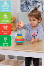 Load image into Gallery viewer, Wooden Lion Stacking Rings