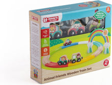 Load image into Gallery viewer, Animal Friends Wooden Train Set