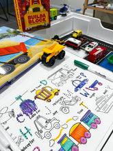 Load image into Gallery viewer, Toot Toot Honk Mini Coloring & Doodle Mat