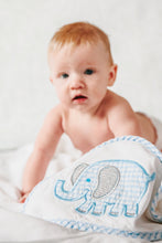 Load image into Gallery viewer, Blue Elephant Hooded Towel