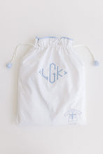 Load image into Gallery viewer, Blue Pinstripe Terry Cloth Lined Robe