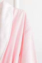 Load image into Gallery viewer, Pink Pinstripe Terry Cloth Lined Robe