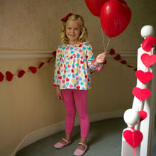 Load image into Gallery viewer, Confetti Heart Blouse & Legging Set