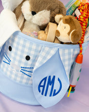 Load image into Gallery viewer, Blue Gingham Bunny Basket