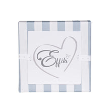 Load image into Gallery viewer, White/Blue Stripe Crib Sheet