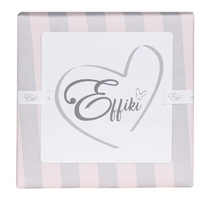 Load image into Gallery viewer, Pink/Grey Stripe Crib Sheet