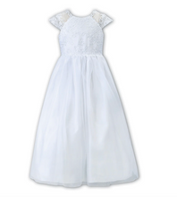 Load image into Gallery viewer, Short Sleeve Lace Bodice Ceremonial Gown