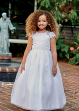 Load image into Gallery viewer, Short Sleeve Lace Bodice Ceremonial Gown