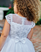 Load image into Gallery viewer, Short Sleeve Lace Bodice Ceremonial Gown