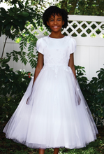 Load image into Gallery viewer, Beaded and Lace A-line Ballerina Gown