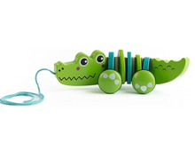 Load image into Gallery viewer, Cruisin' Crocodile Wooden Pull Toy