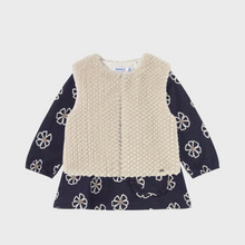 Load image into Gallery viewer, Toddler Jacquard Dress & Fur Vest Set