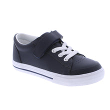 Load image into Gallery viewer, Navy Reese Leather Sneakers