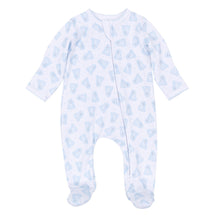 Load image into Gallery viewer, Baby Boo Zip Footie - Blue