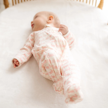 Load image into Gallery viewer, Dusty Rose Bunny Hop Zip Footie