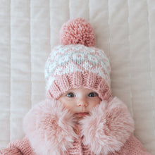 Load image into Gallery viewer, Fairisle Rosy Beanie Hat
