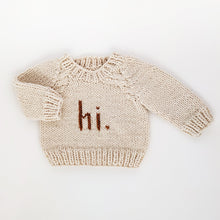 Load image into Gallery viewer, hi. Pecan Crew Neck Sweater
