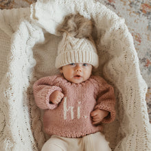 Load image into Gallery viewer, hi. Crew Neck Rosy Sweater