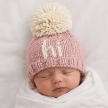 Load image into Gallery viewer, hi. Hand Knit Rosy Beanie