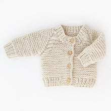 Load image into Gallery viewer, Natural Garter Stitch Cardigan Sweater