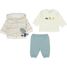 Load image into Gallery viewer, Baby Three Piece Dino Hoodie Set
