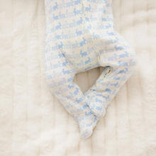 Load image into Gallery viewer, Sky Blue Bunny Hop Zip Footie