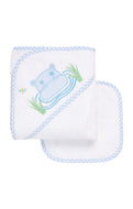 Blue Hippo Hooded Towel