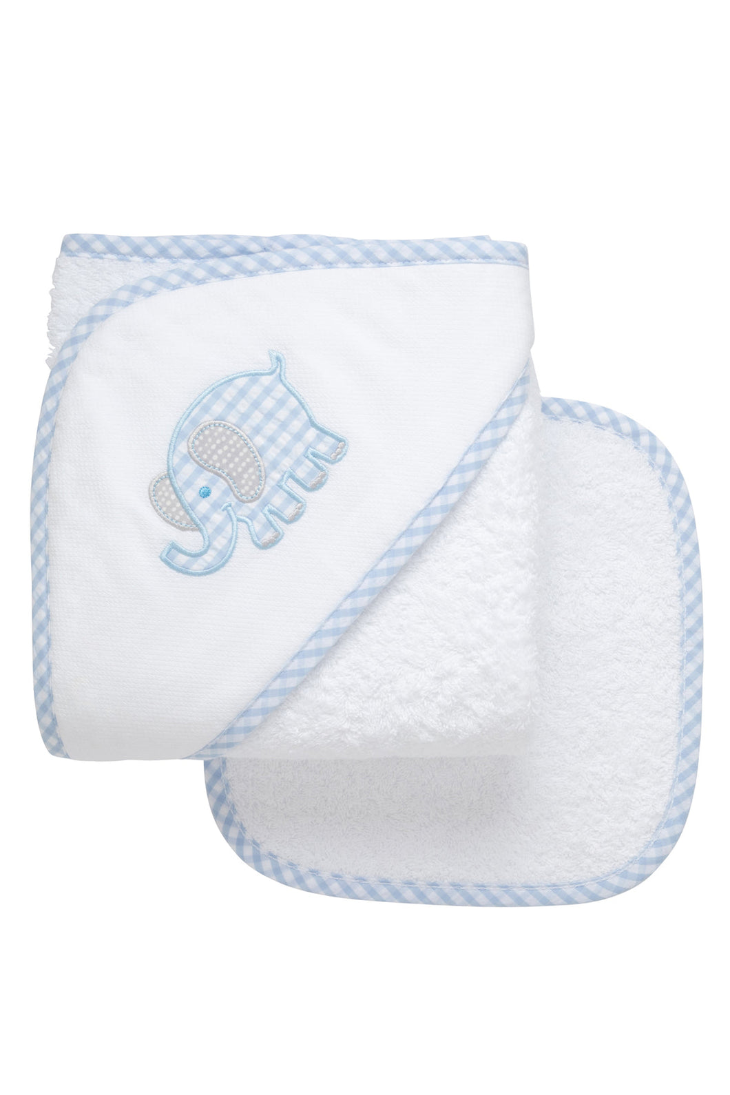 Blue Elephant Hooded Towel