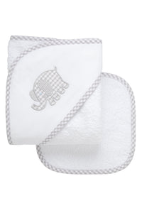 Gray Elephant Hooded Towel
