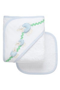 Blue Lamb Hooded Towel