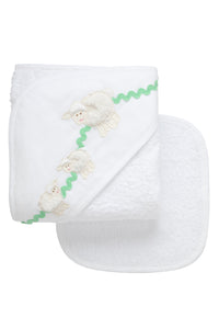 White Lamb Hooded Towel