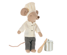 Load image into Gallery viewer, Maileg Chef Mouse with Soup Pot and Spoon
