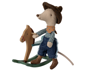Cowboy Mouse on Rocking Horse,  Little Brother