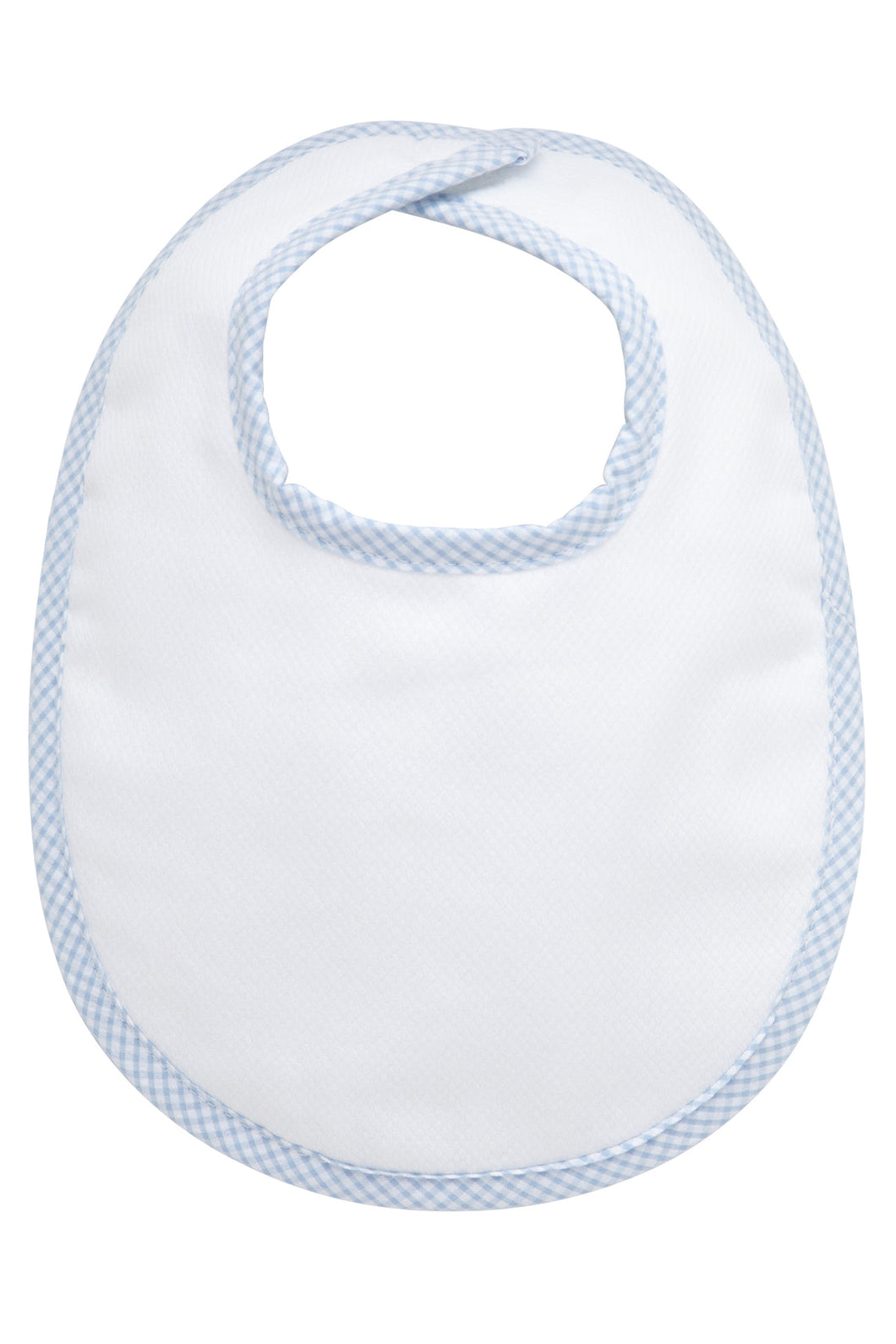 Blue Seersucker Bib