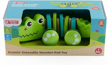 Load image into Gallery viewer, Cruisin' Crocodile Wooden Pull Toy
