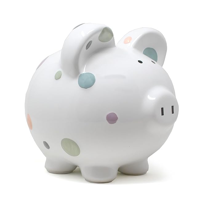 Pastel Multi Dot Piggy Bank