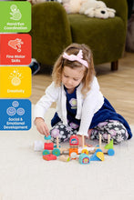 Load image into Gallery viewer, Animal Friends Wooden Stacking Train
