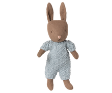 Load image into Gallery viewer, Rabbit, Micro - Brown - Blue knitted suit
