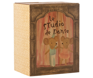 Maileg Ballet Mice in Dance Studio, Little Sister & Brother