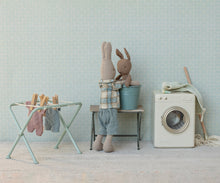 Load image into Gallery viewer, Rabbit, Micro - Brown - Blue knitted suit
