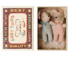 Load image into Gallery viewer, Maileg Twins, Baby Mice in Matchbox
